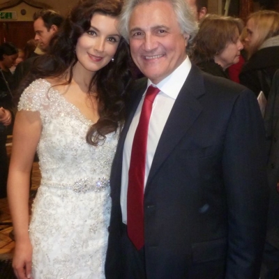 Margaret with John Suchet (Classic fm presenter) after the Classic FM Concert