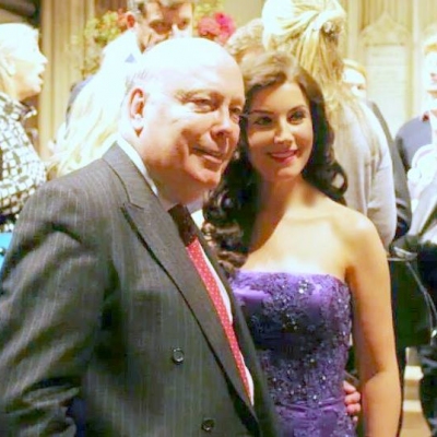 Margaret and the writer of Downton Abbey Sir Julian Fellowes