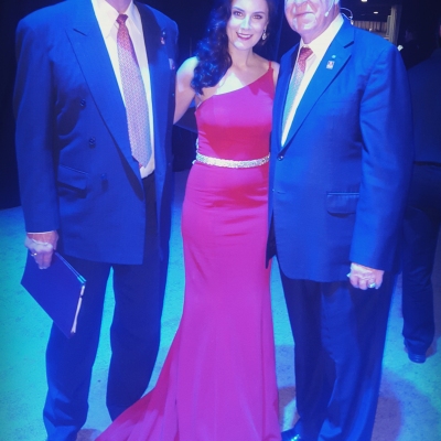 Margaret backstage after performing at the Atlanta World Conference Centre