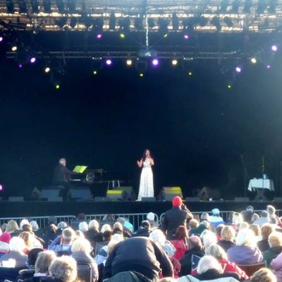 Margaret performing at