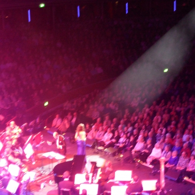 Margaret on stage at the Royal Albert Hall performing in